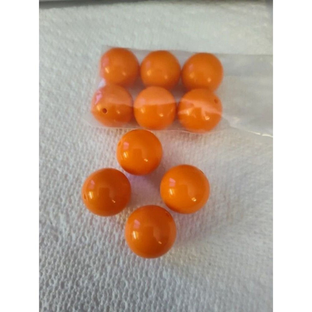 Orange Gumball Beads